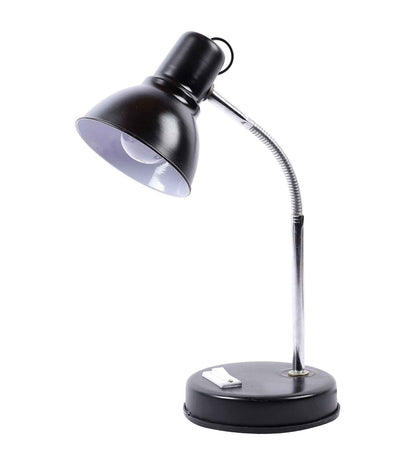Black Steel Adjustable Study Lamp – Metal Shade Desk Lamp for Study, Office & Reading